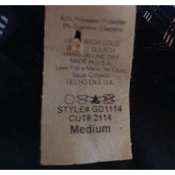 Y2K Glory USA Black Pinstripe Short Sleeve Dress Size M - Picture 4 of 4